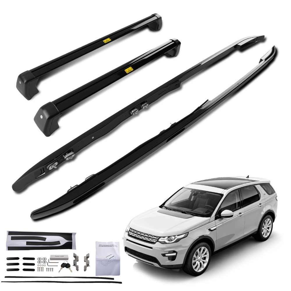 Black Roof Luggage Rail compatible for Land Rover Discovery 5 L462 2017-2025 Cross Bar