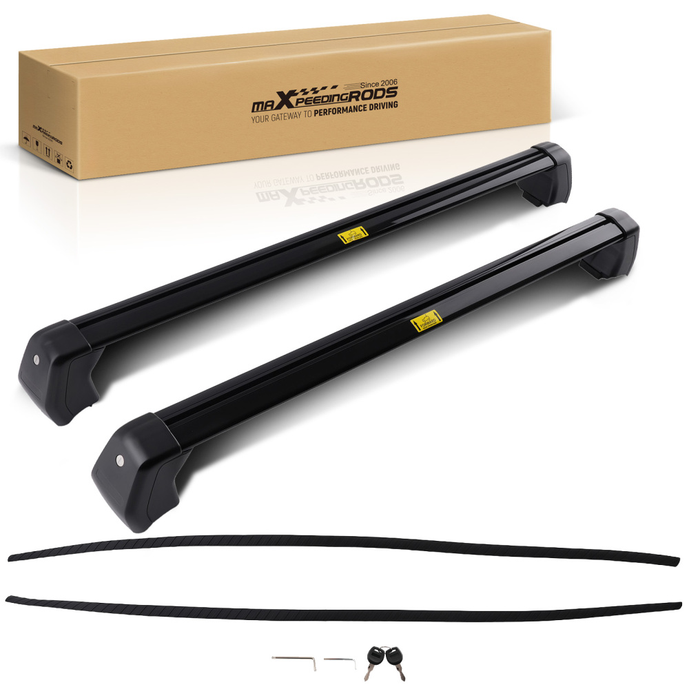 Aluminum Cargo Roof Bars compatible for Land Rover Discovery 5 2017-2024 Black 45KG Load