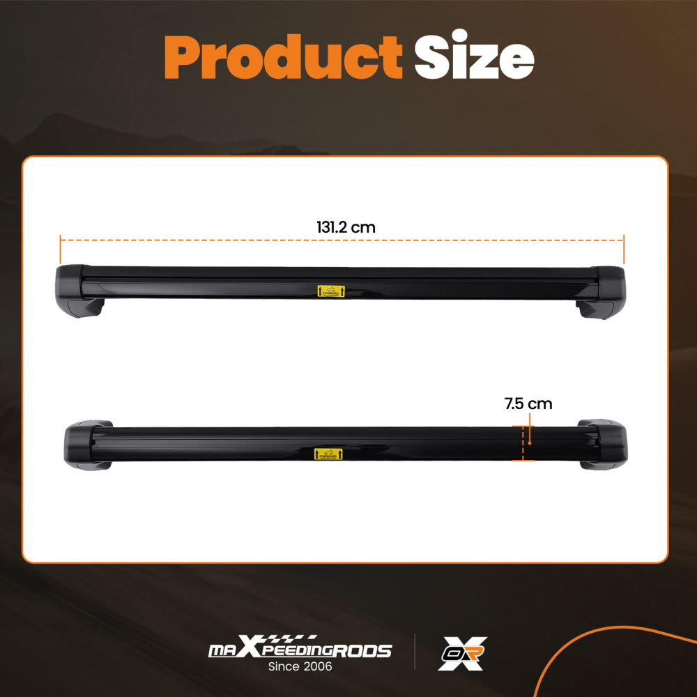 Aluminum Cargo Roof Bars compatible for Land Rover Discovery 5 2017-2024 Black 45KG Load