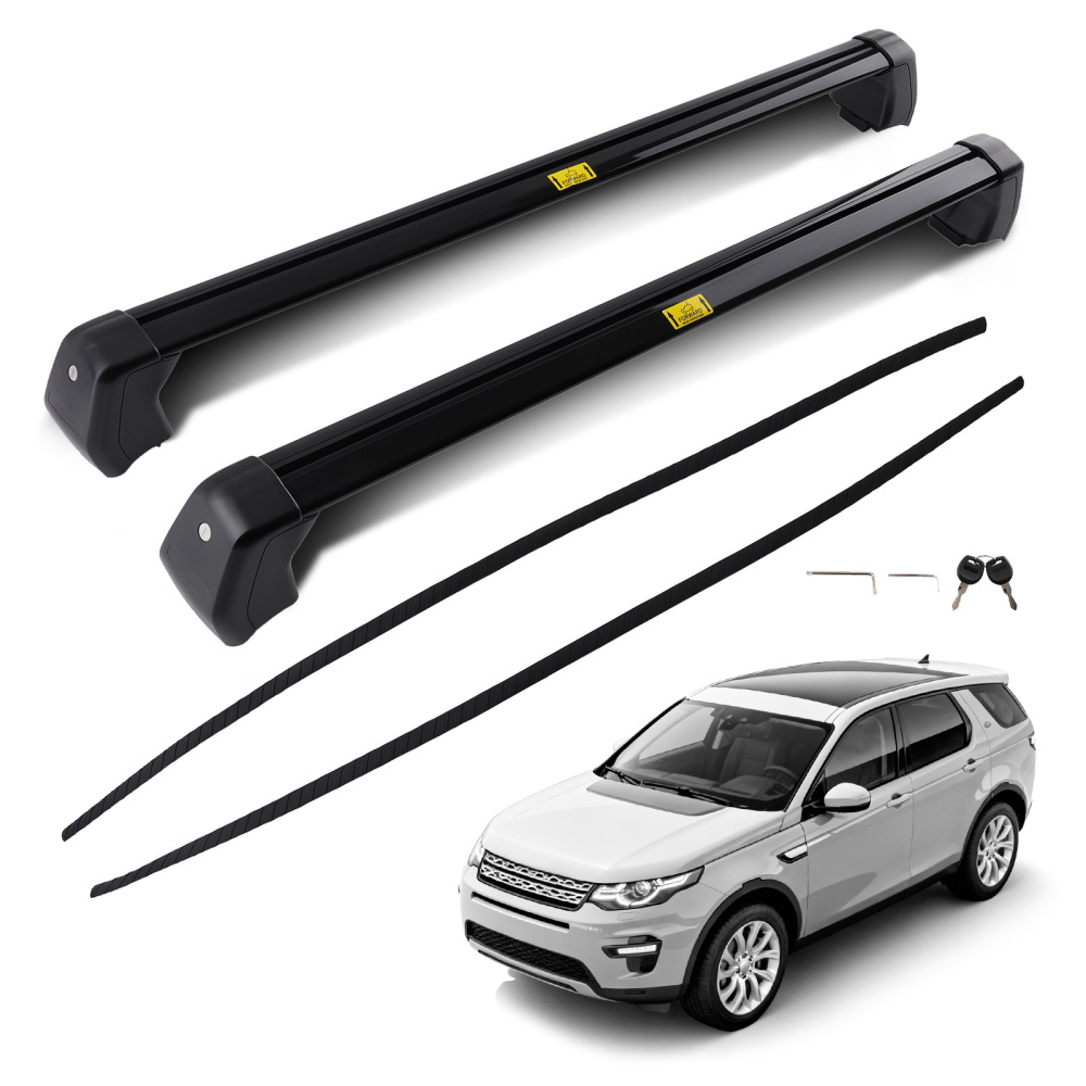Aluminum Cargo Roof Bars compatible for Land Rover Discovery 5 2017-2024 Black 45KG Load