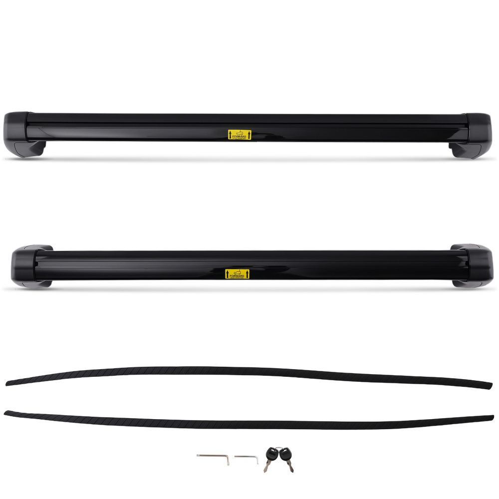 Aluminum Roof Bar Set compatible for Land Rover Discovery 5 L462 2017-2024 Black Luggage