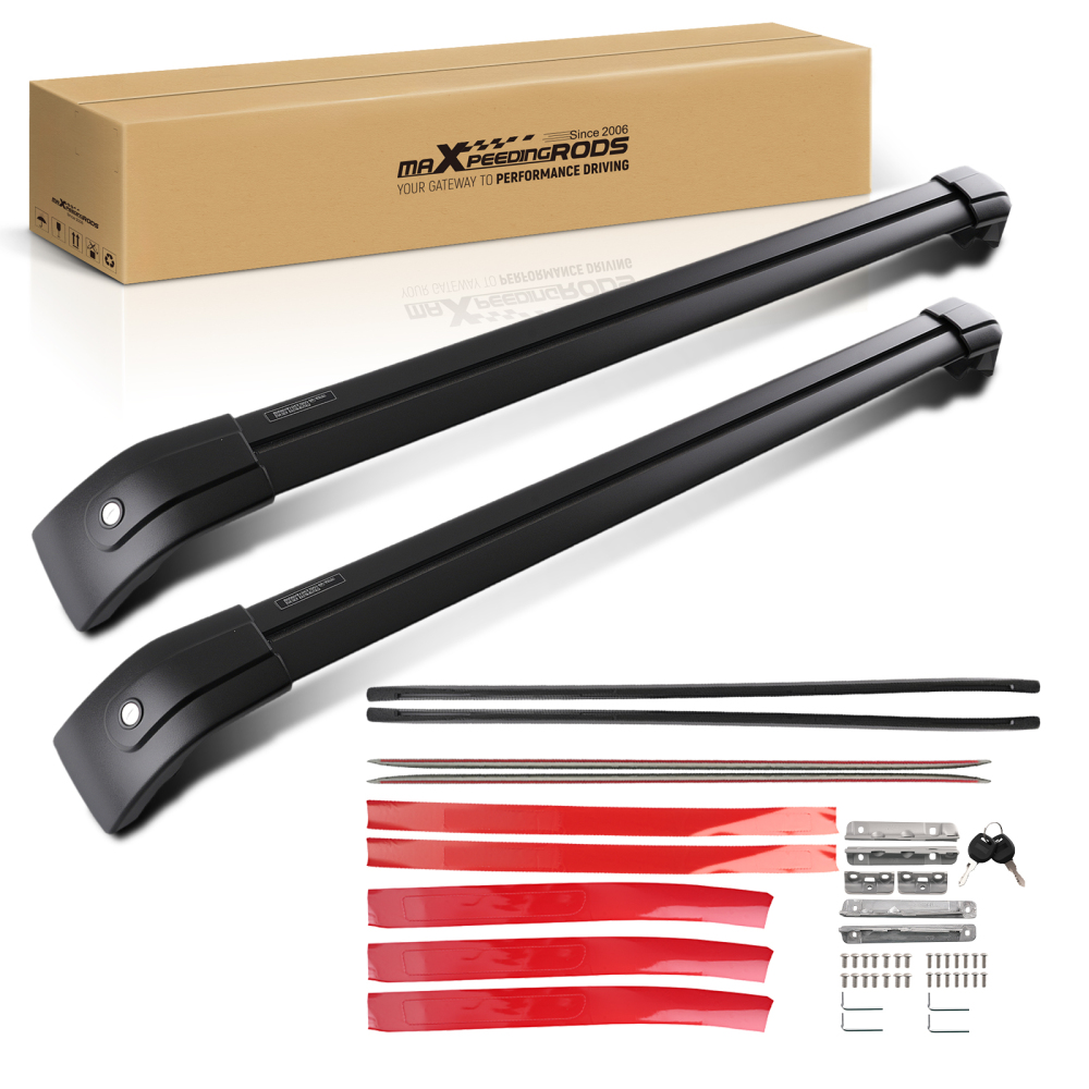 Black Roof Bar Rail Carrier compatible for Range Rover Sport L494 MK2 2013-2022 Aluminium