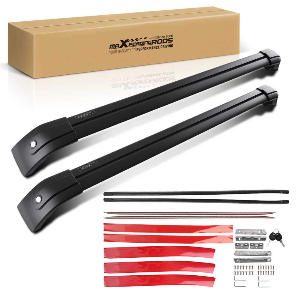 Black Roof Bar Rail Carrier compatible for Range Rover Sport L494 MK2 2013-2022 Aluminium