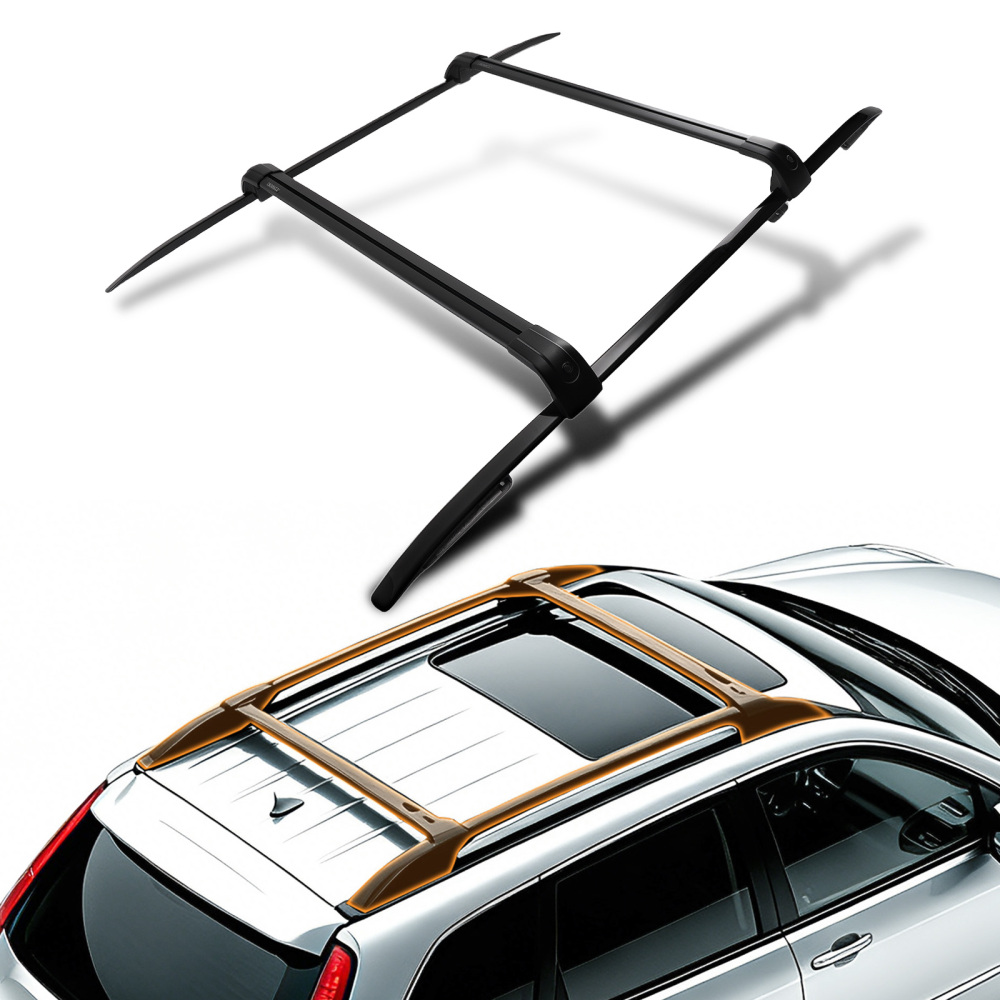 Black Roof Bar Rail Carrier compatible for Range Rover Sport L494 MK2 2013-2022 Aluminium