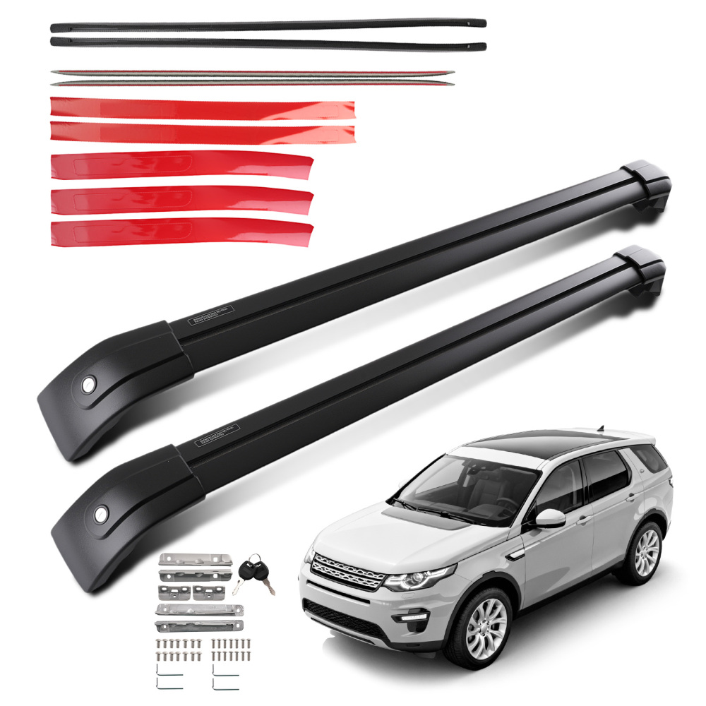 Black Roof Bar Rail Carrier compatible for Range Rover Sport L494 MK2 2013-2022 Aluminium
