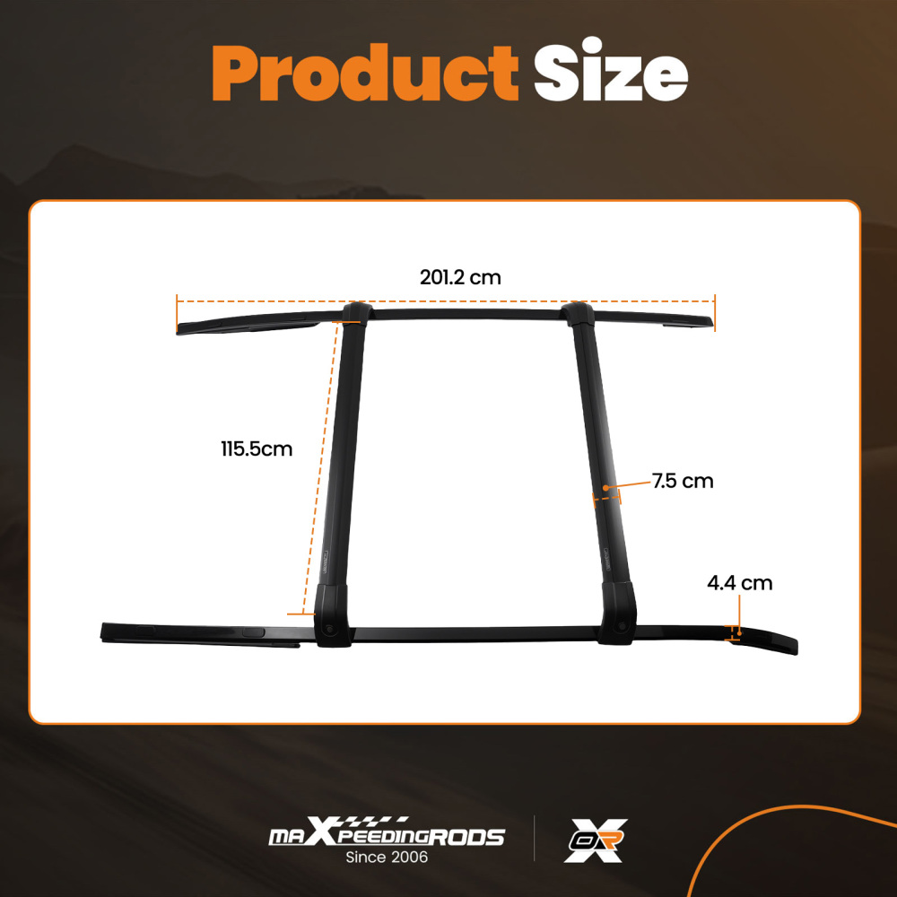 Black Roof Rack Rails Cross Bars compatible for Land Rover Discovery Sport L550 15-23