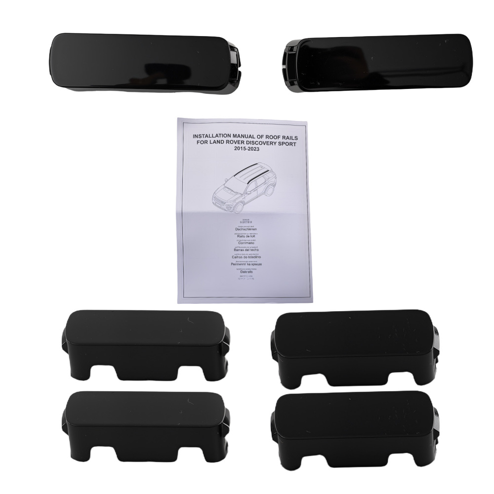 Black Roof Rack Rails Cross Bars compatible for Land Rover Discovery Sport L550 15-23
