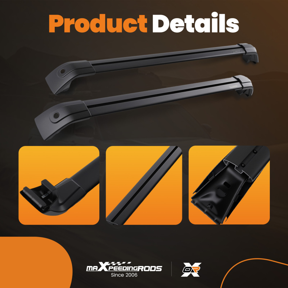 Aluminium Roof Rail Cross Bars compatible for Land Rover Discovery Sport L550 2015-2023