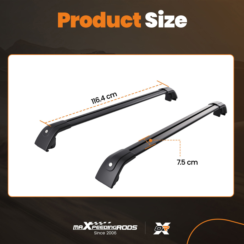 Aluminium Roof Rail Cross Bars compatible for Land Rover Discovery Sport L550 2015-2023