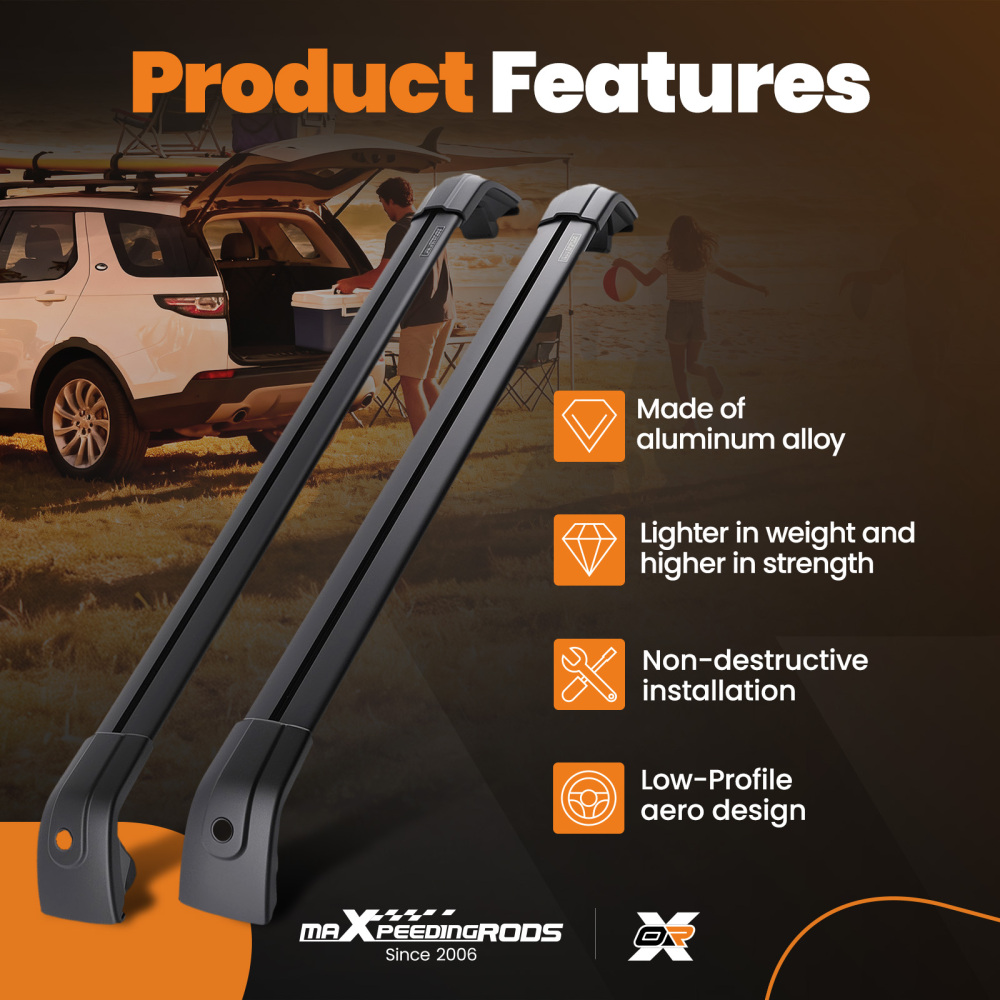 Aluminium Roof Rail Cross Bars compatible for Land Rover Discovery Sport L550 2015-2023