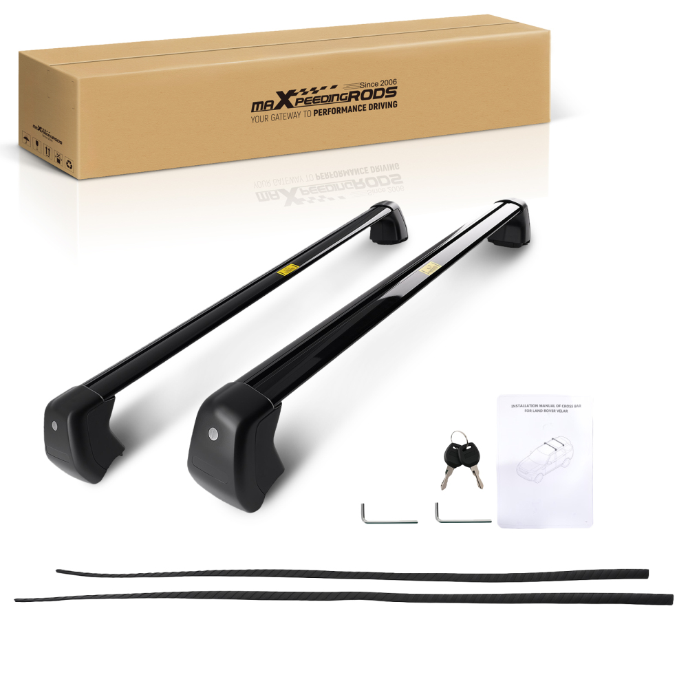 Aluminium Black Roof Rack compatible for Jaguar F-Pace X761 2015-2023 Cross Bar 45KG