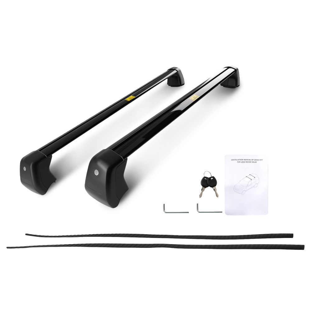 Aluminium Black Roof Rack compatible for Jaguar F-Pace X761 2015-2023 Cross Bar 45KG