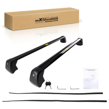 Aluminium Black Roof Rack compatible for Jaguar F-Pace X761 2015-2023 Cross Bar 45KG