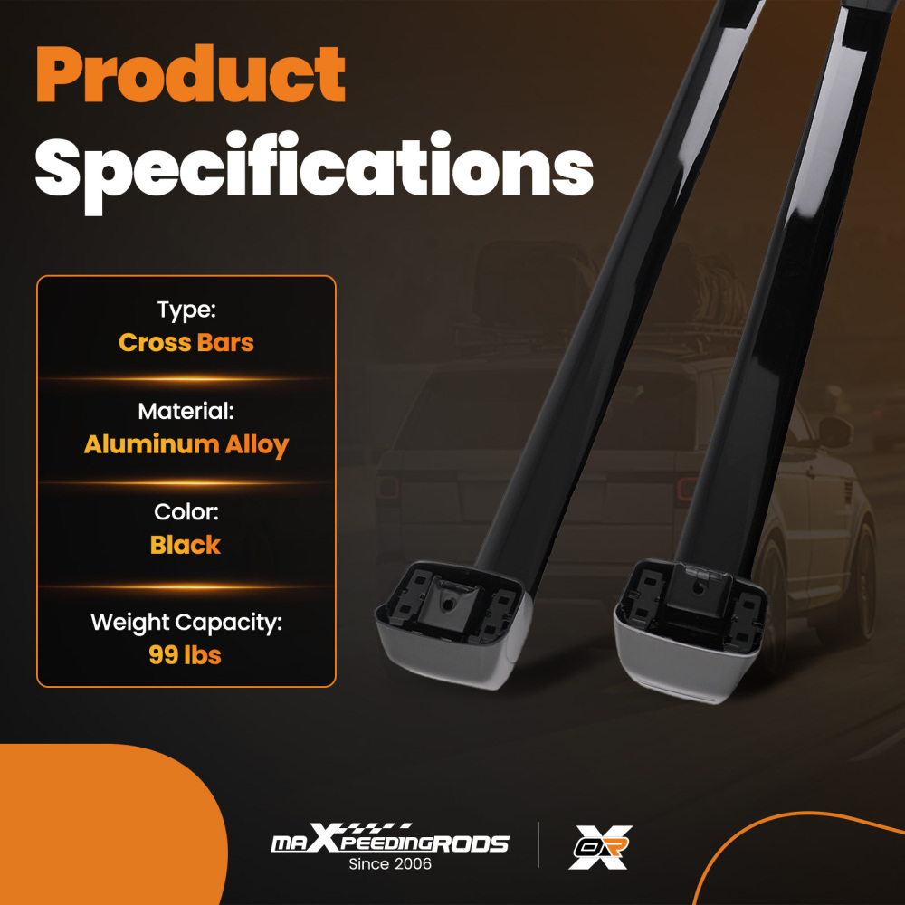 Black Aluminium Roof Cross Bars Pair Storage compatible for Land Rover Defender 90 L663 20+