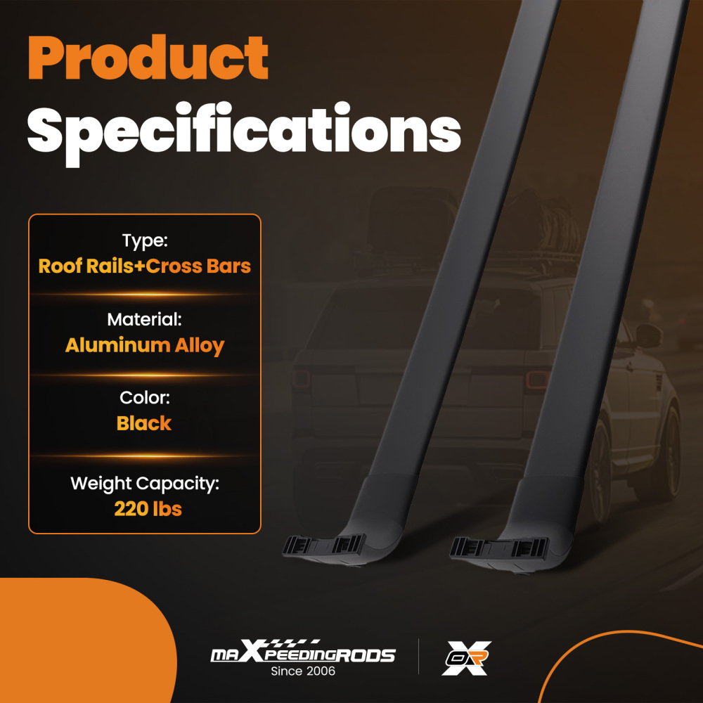 Car Luggage Rack Bar compatible for Land Rover Discovery 3 4 LR3 LR4 2004-2016 100KG