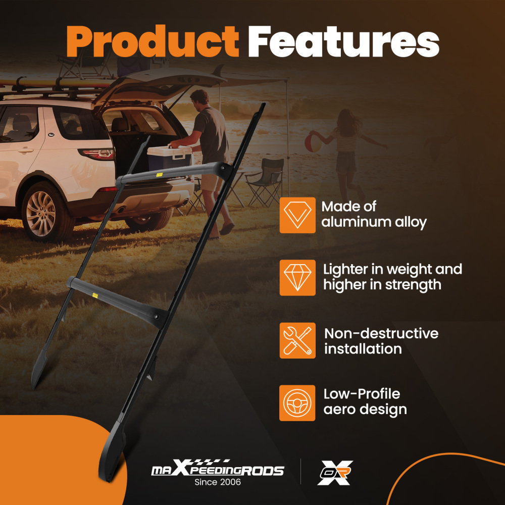 Car Luggage Rack Bar compatible for Land Rover Discovery 3 4 LR3 LR4 2004-2016 100KG