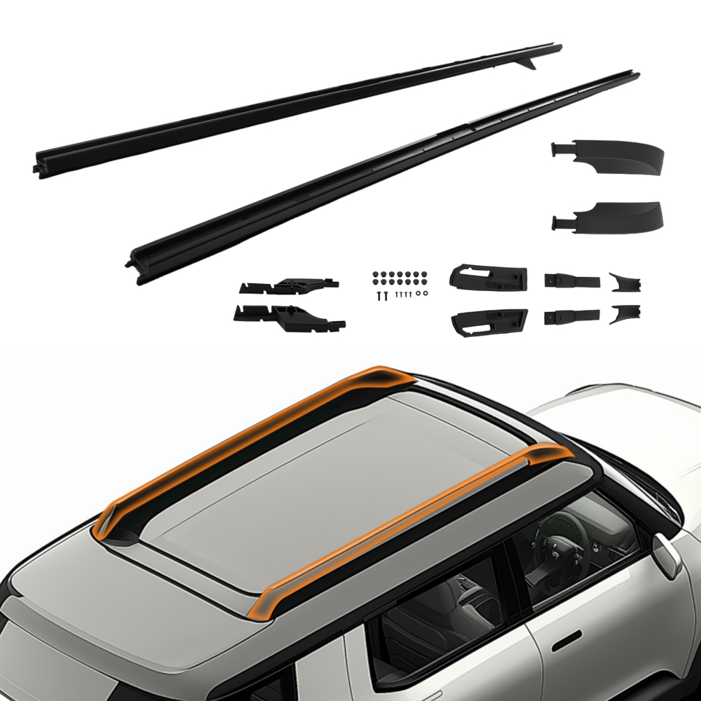 Aluminium Extended Roof Rail Bars Black compatible for Land Rover Discovery 34 2004-2018