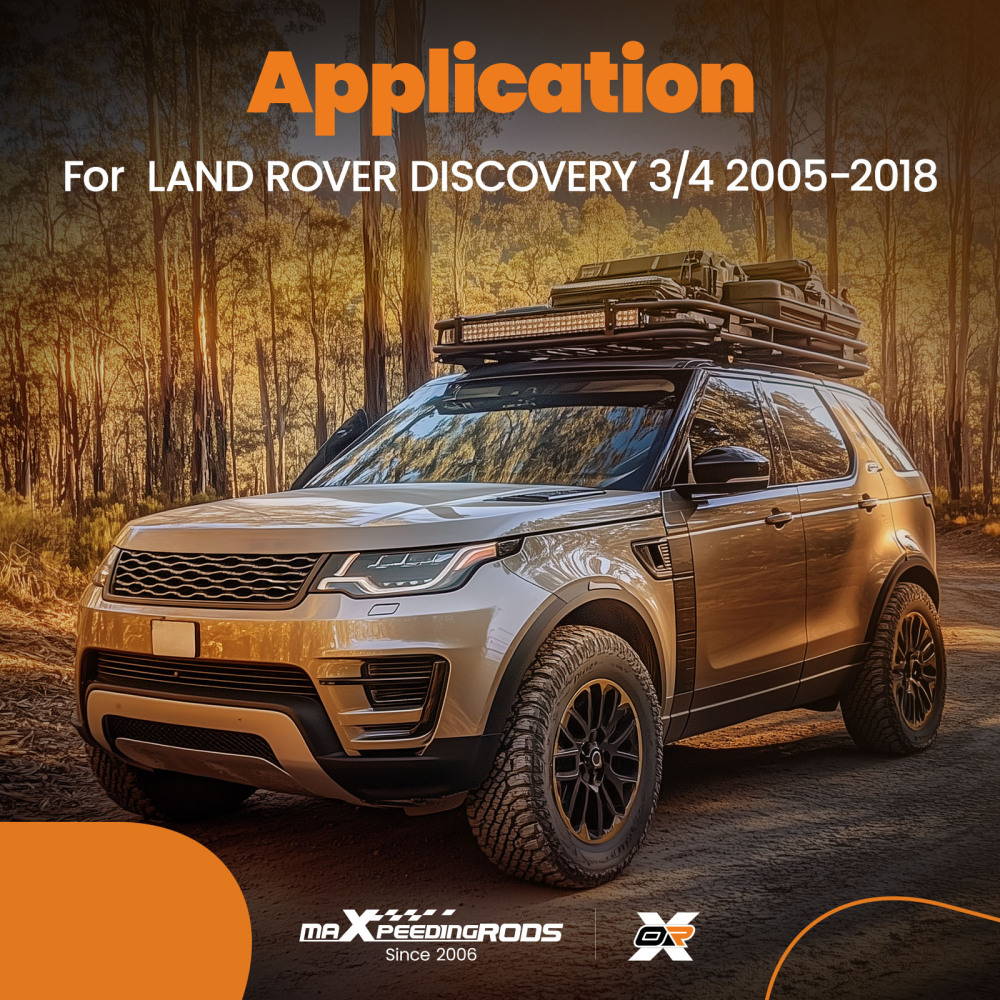 Aluminium Extended Roof Rail Bars Black compatible for Land Rover Discovery 34 2004-2018