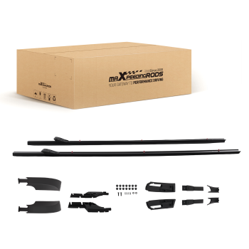 Black Roof Luggage Carrier Rails compatible for Land Rover Discovery 3 4 2004-2018