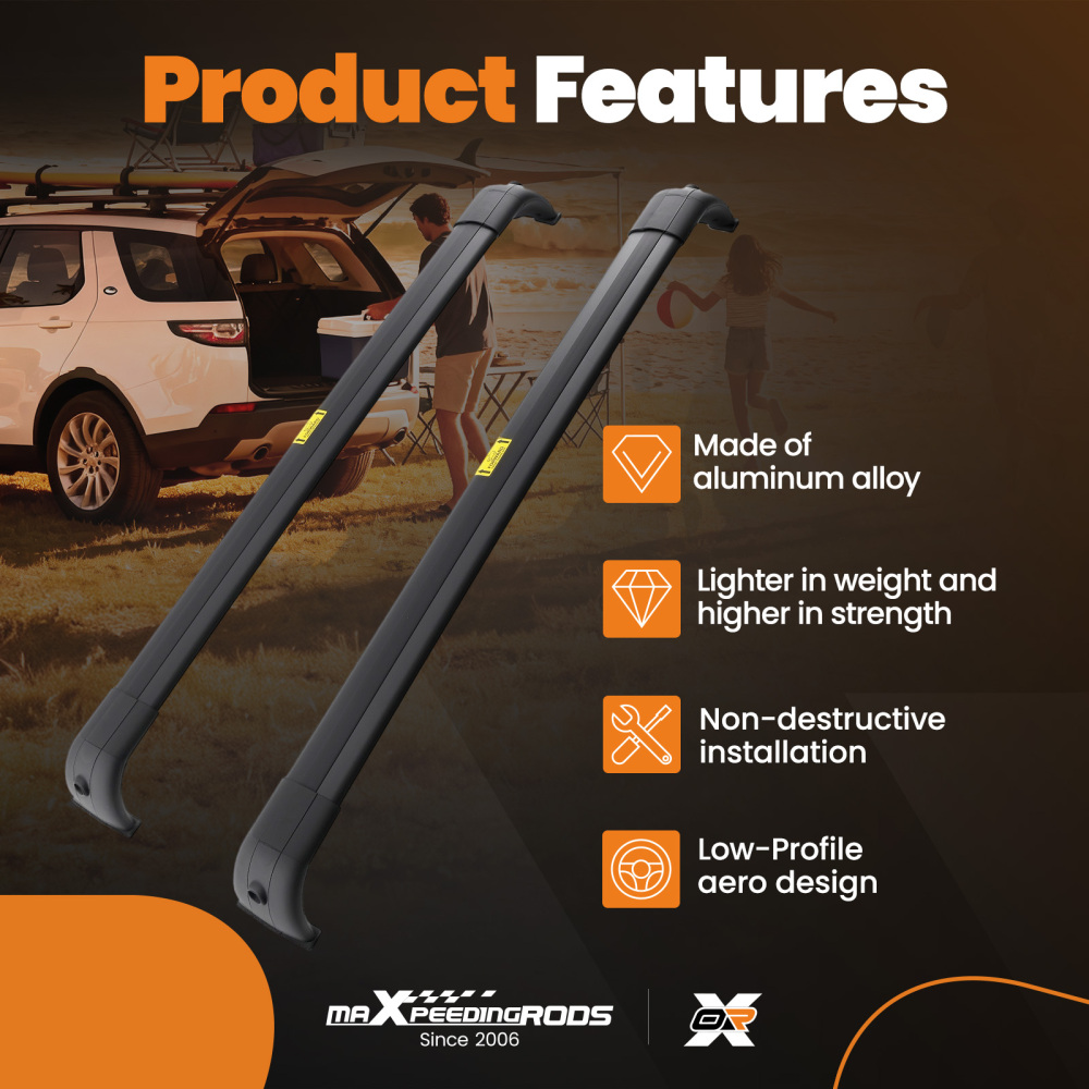 Cross Bars Roof Rails Rack compatible for Land Rover Discovery 34 L319 2005-2018