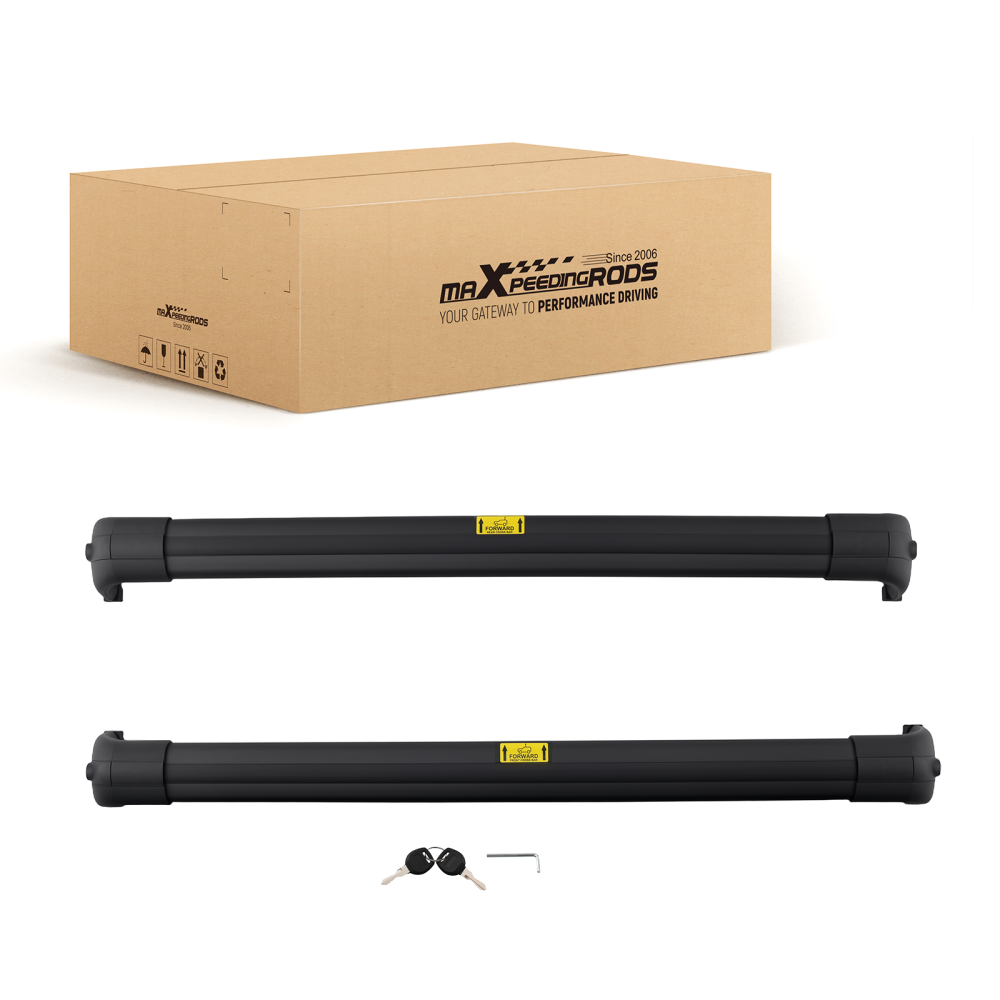 Black Cross Rail Bar compatible for Land Rover Discovery 3/4 05-18 Aluminium Roof 45KG