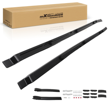 Black Roof Rail compatible for Land Rover Defender 110 L663 2020-Onwards Aluminium Set