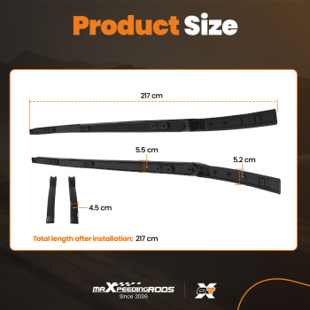 Black Roof Rail compatible for Land Rover Defender 110 L663 2020-Onwards Aluminium Set