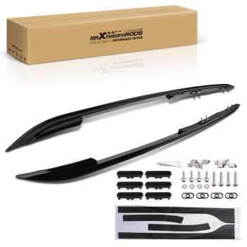 Pair For 2017+ Compatible for Land Rover Discovery 5 L462 Roof Rails Rack Bars Aluminium Black