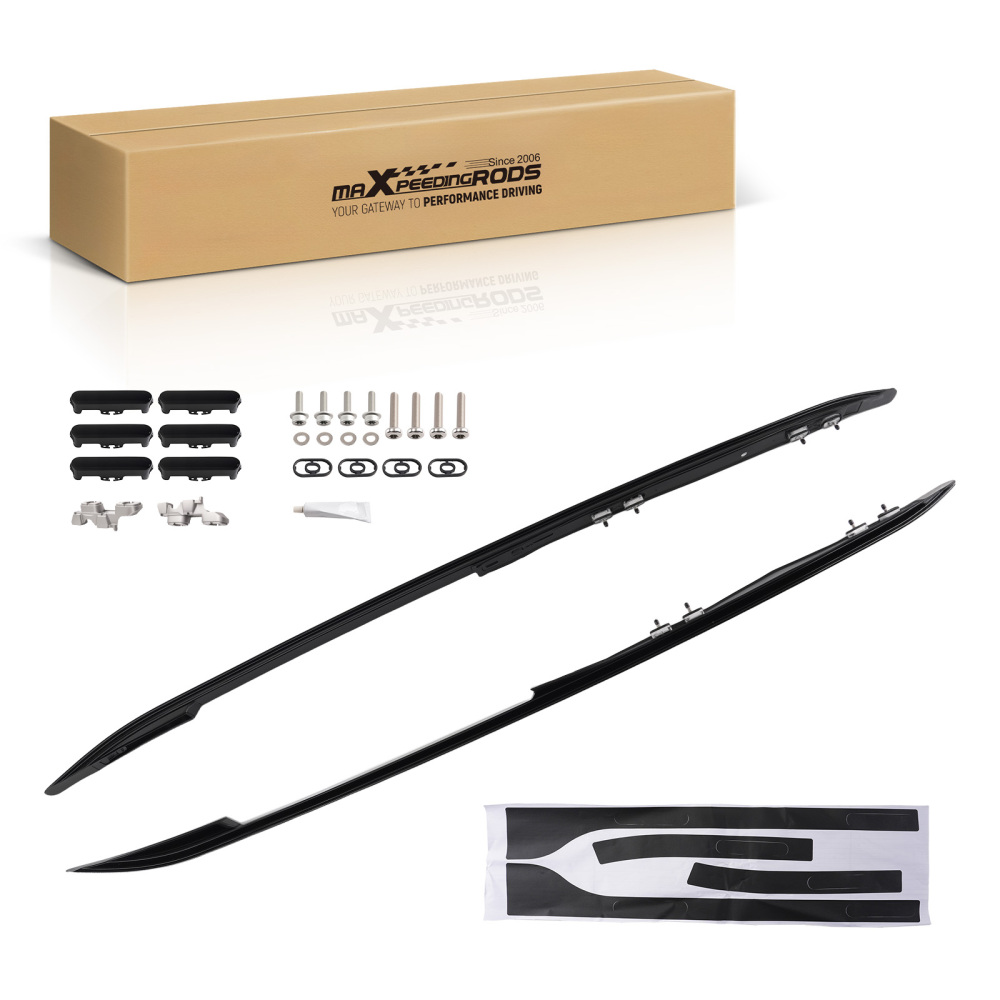 Black Roof Carrier Rail compatible for Land Rover Discovery 5 L462 2017+ Aluminum