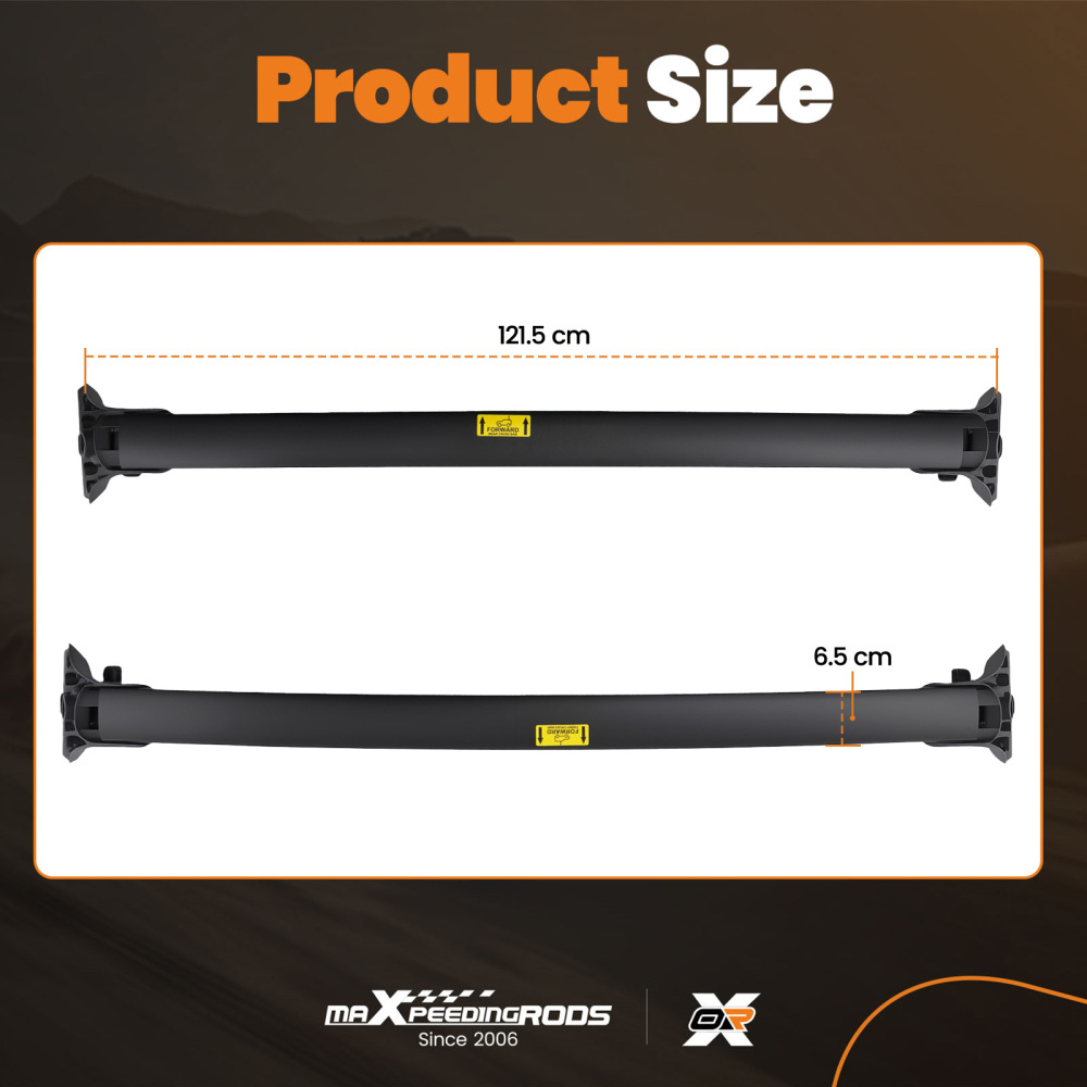 Black Top Roof Cross Bars Luggage Carrier compatible for Mitsubishi Outlander 2013+