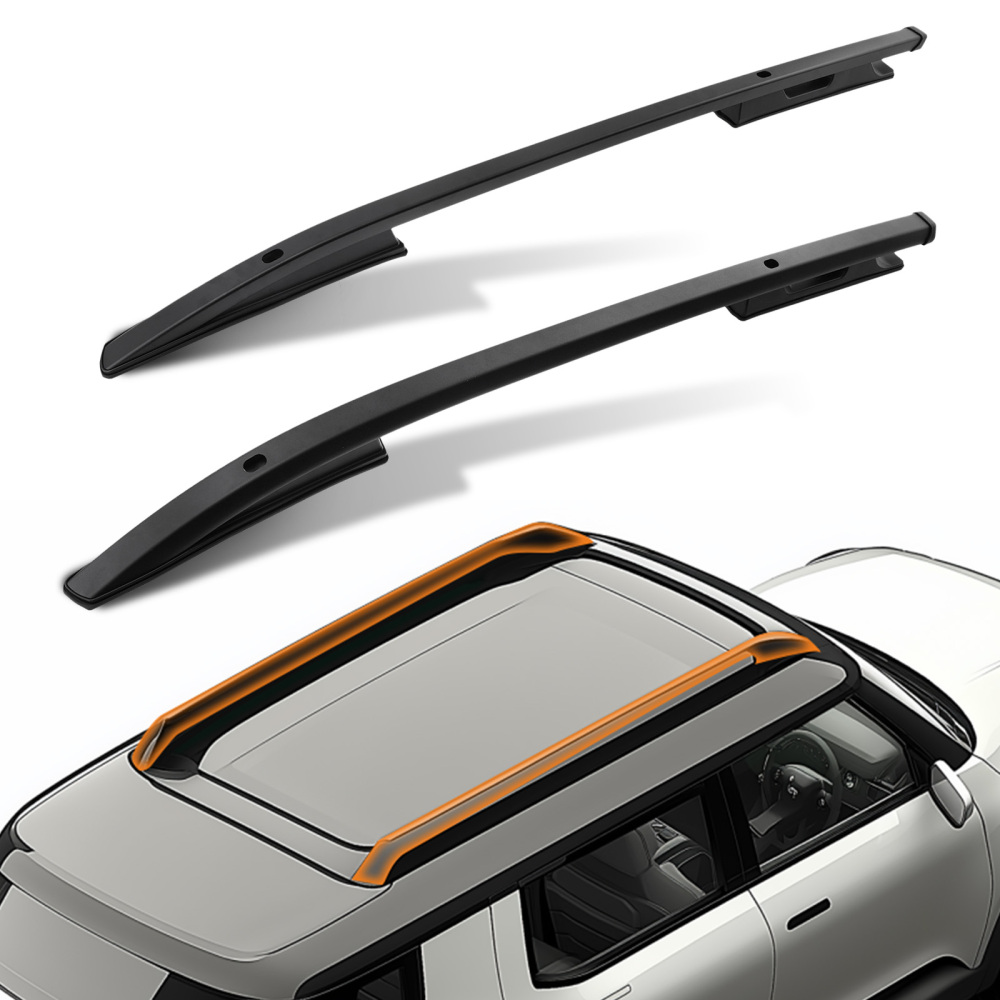Black Aluminium Roof Rack Rails Side Bars Set compatible for Mitsubishi L200 / Triton 15+