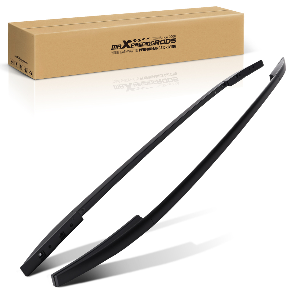 2PCS Roof Rails compatible for Nissan Qashqai 2014-2023 Aluminum Top Rack Bars Black
