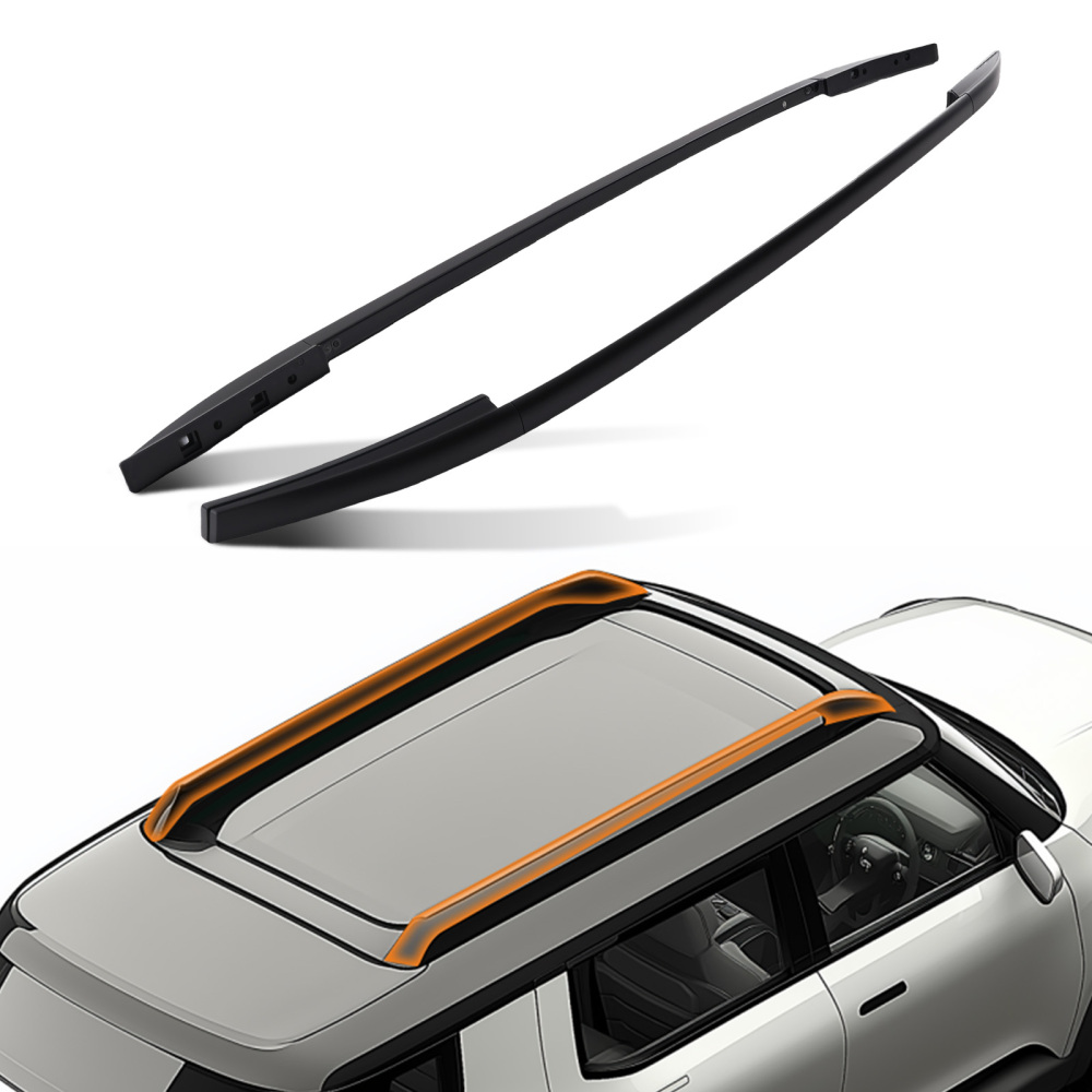 2PCS Roof Rails compatible for Nissan Qashqai 2014-2023 Aluminum Top Rack Bars Black