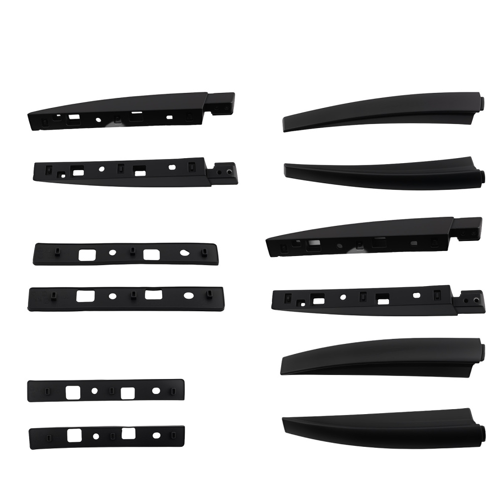 Roof Rails Rack Bars Aluminium Black Luggage Carrier compatible for Nissan Qashqai MK2 J11