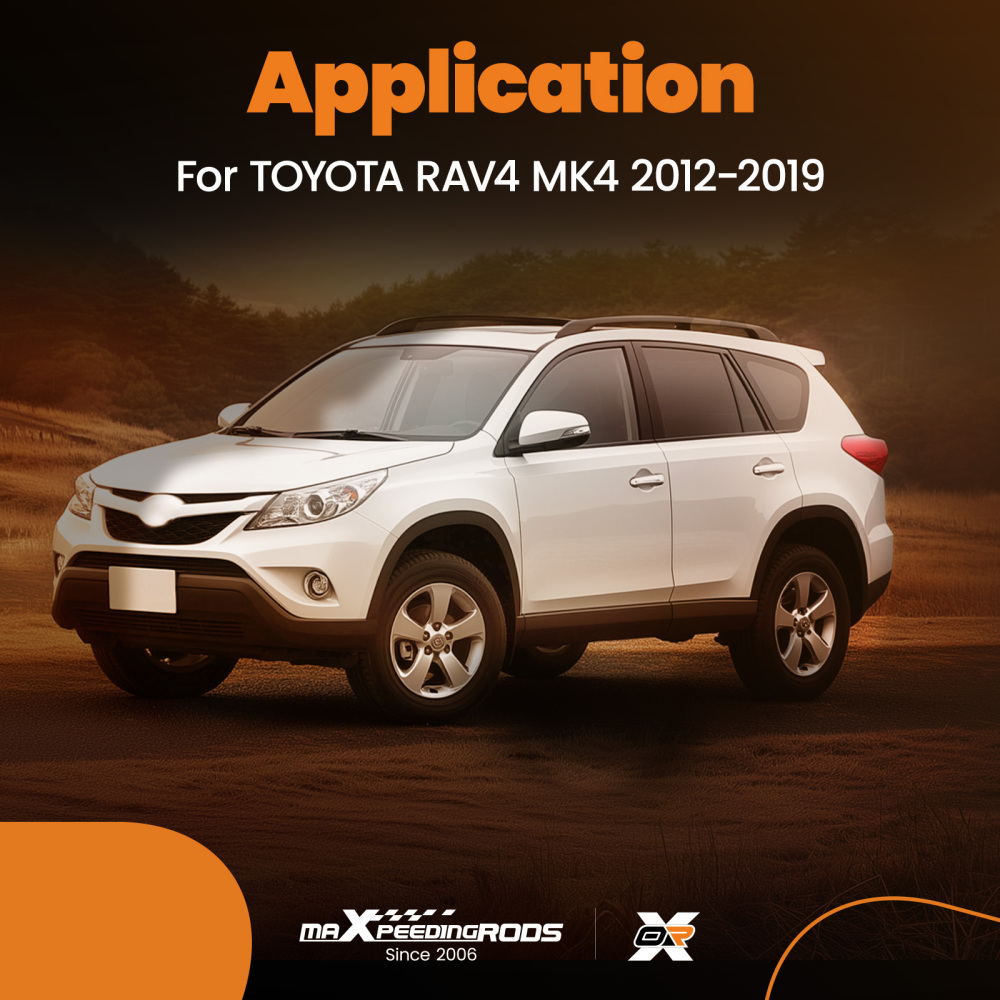 Black Roof Rails Roof RackCrossbars Cross Bars compatible for Toyota RAV4 2012-2019