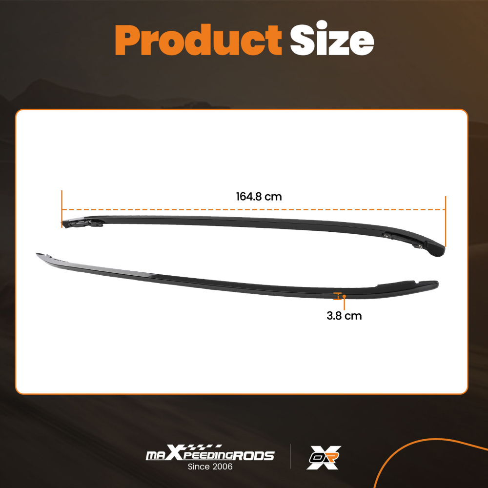 Black Aluminium Roof Rails Rack Bars compatible for Range Rover Evoque 2011+ L538