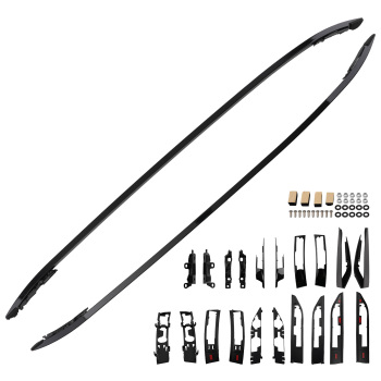 2x Roof Rails compatible for Range Rover Evoque L538 2011 Onwards Black Aluminium