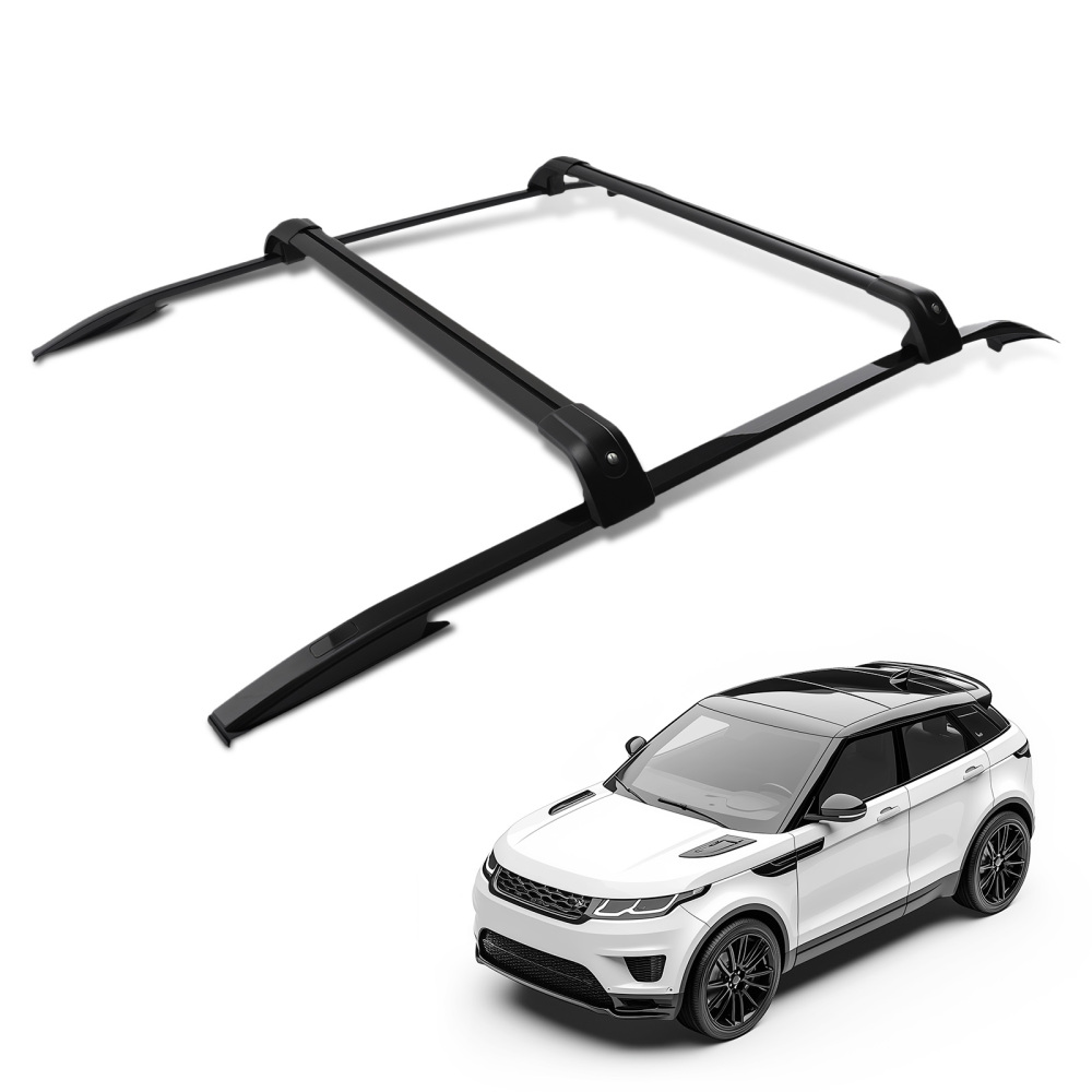 Roof Rack Rails Cross Bars Aluminium Black compatible for Range Rover Evoque L538 2011-2019