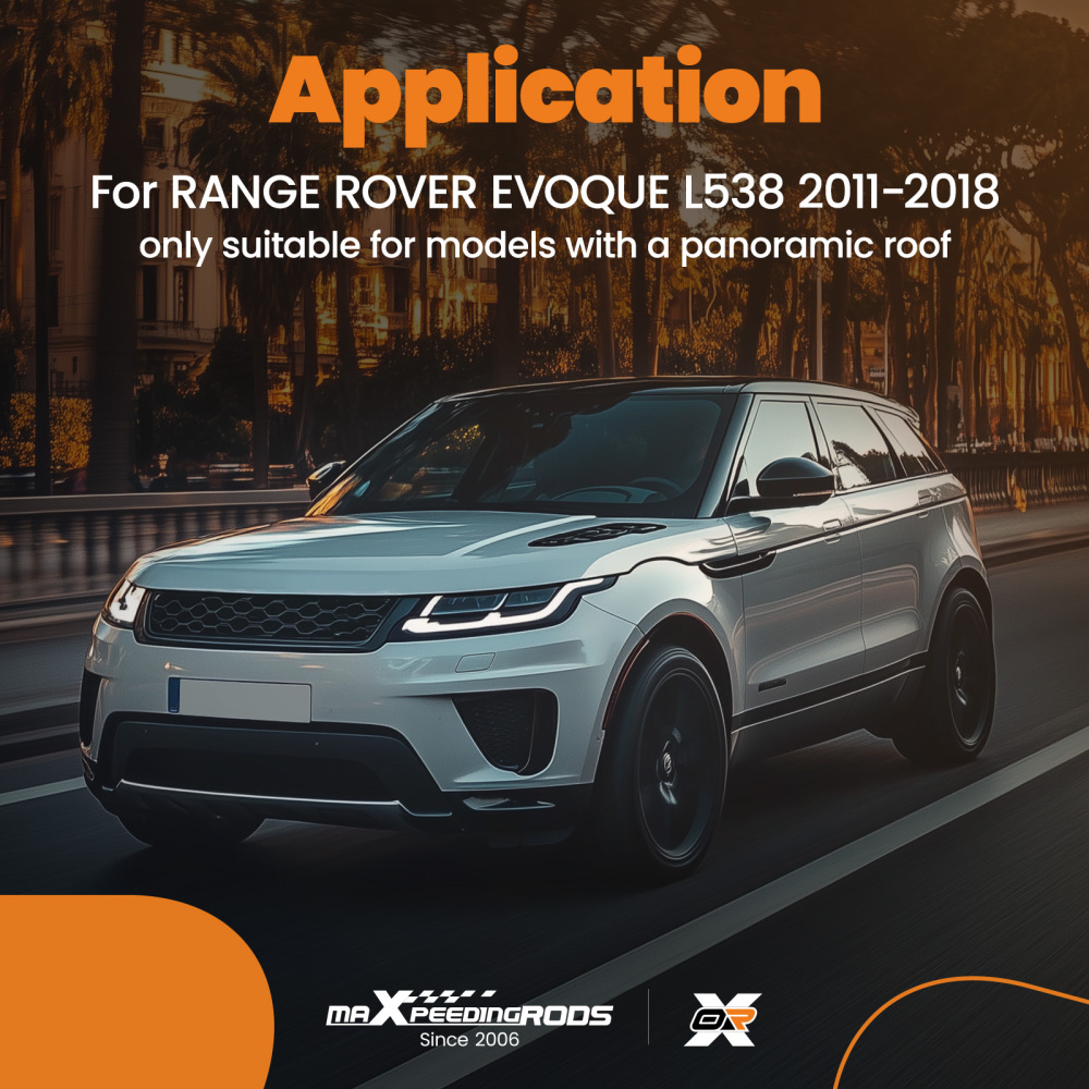 Roof Rack Rails Cross Bars Aluminium Black compatible for Range Rover Evoque L538 2011-2019