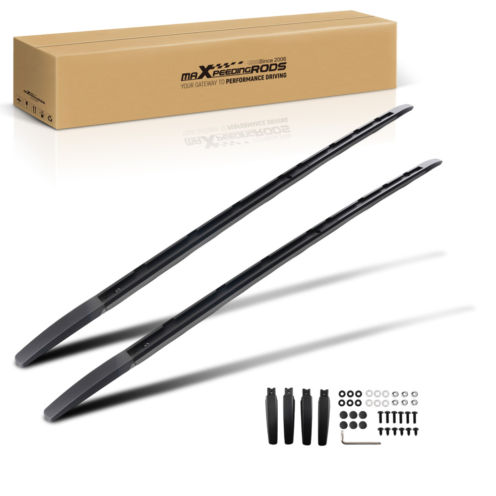 Black Aluminium Roof Rack Rails Side Bars compatible for Range Rover Sport (2005-13) 75kg