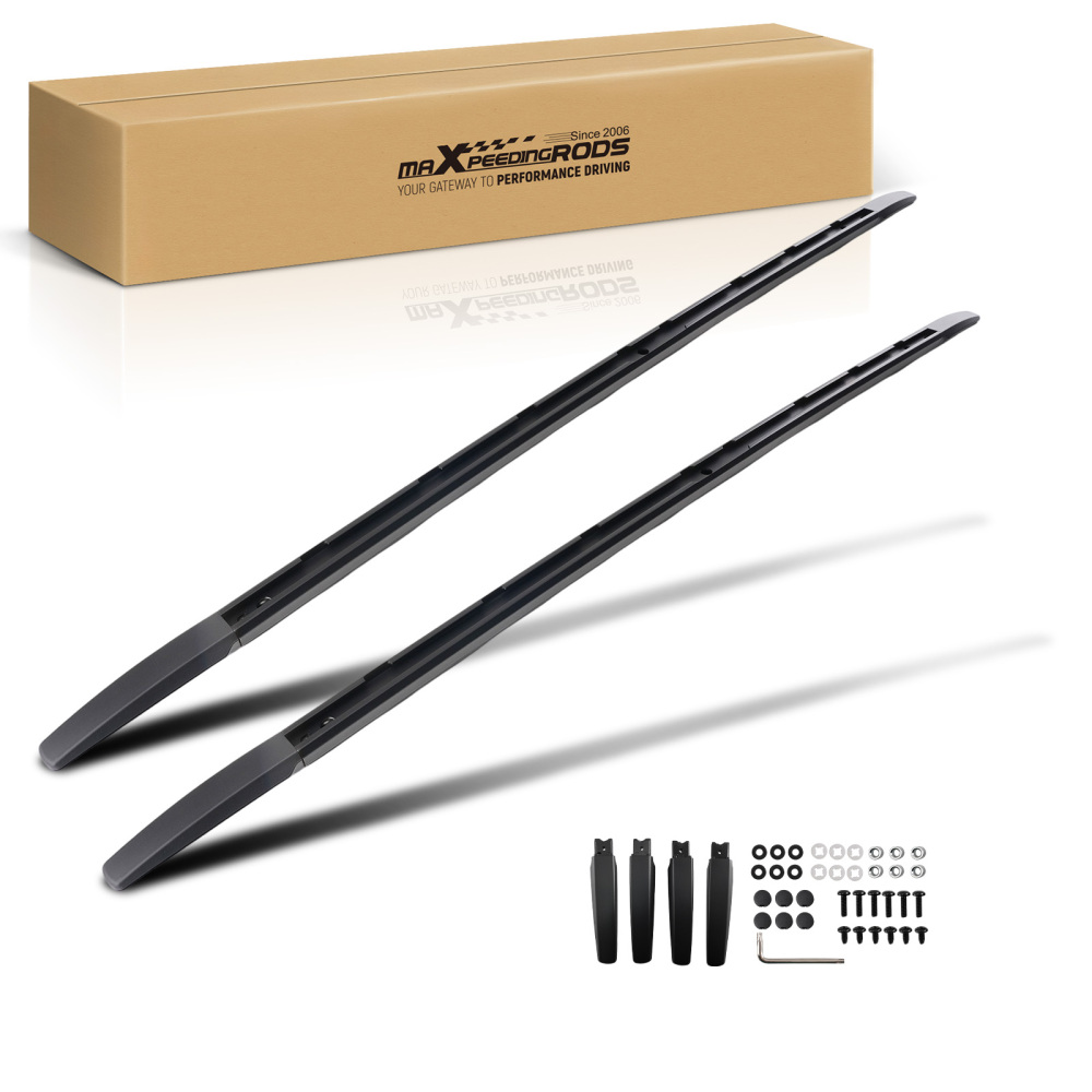 Black Aluminium Roof Rack Rails Side Bars compatible for Range Rover Sport (2005-13) 75kg