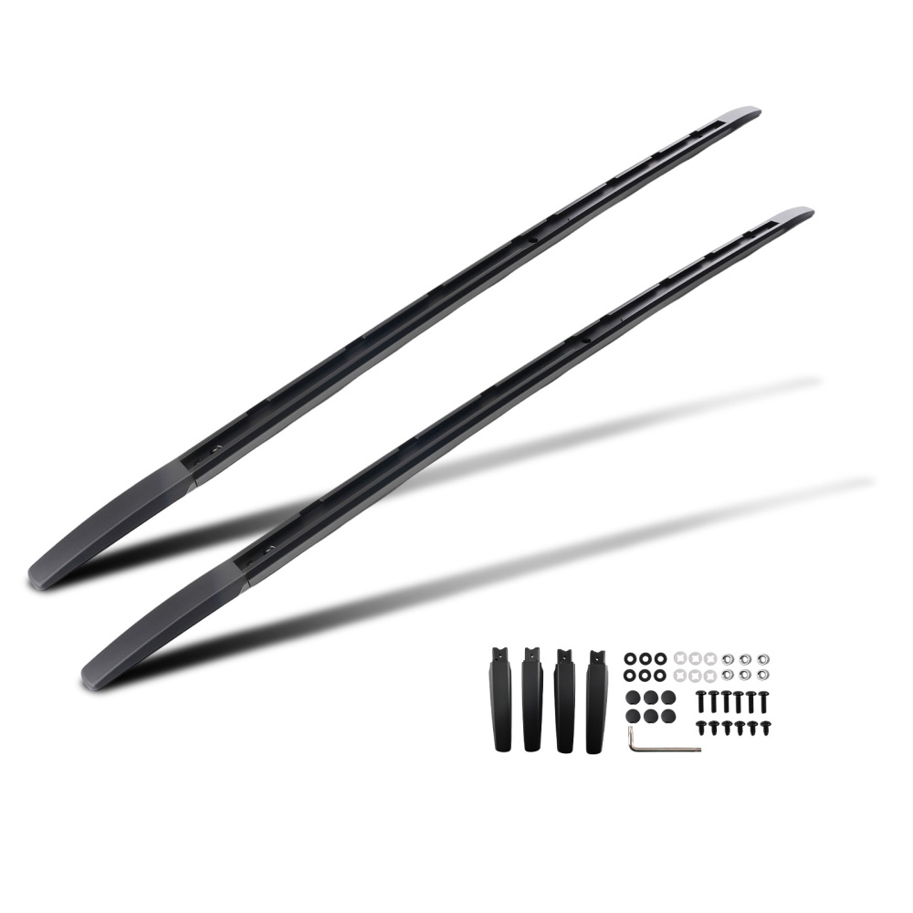 Black Aluminium Roof Rack Rails Side Bars compatible for Range Rover Sport (2005-13) 75kg