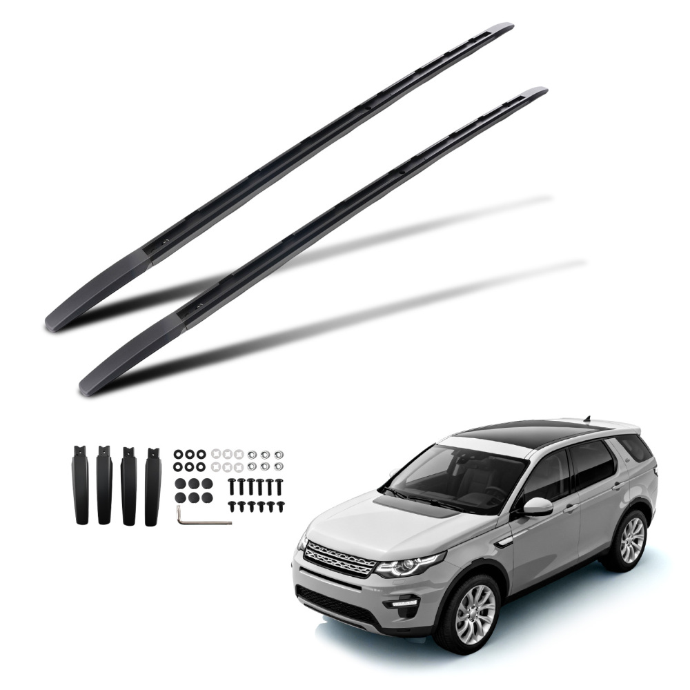 Black Aluminium Roof Rack Rails Side Bars compatible for Range Rover Sport (2005-13) 75kg