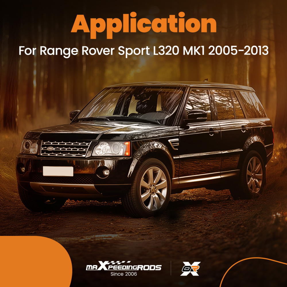 Black Aluminium Roof Rack Rails Side Bars compatible for Range Rover Sport (2005-13) 75kg