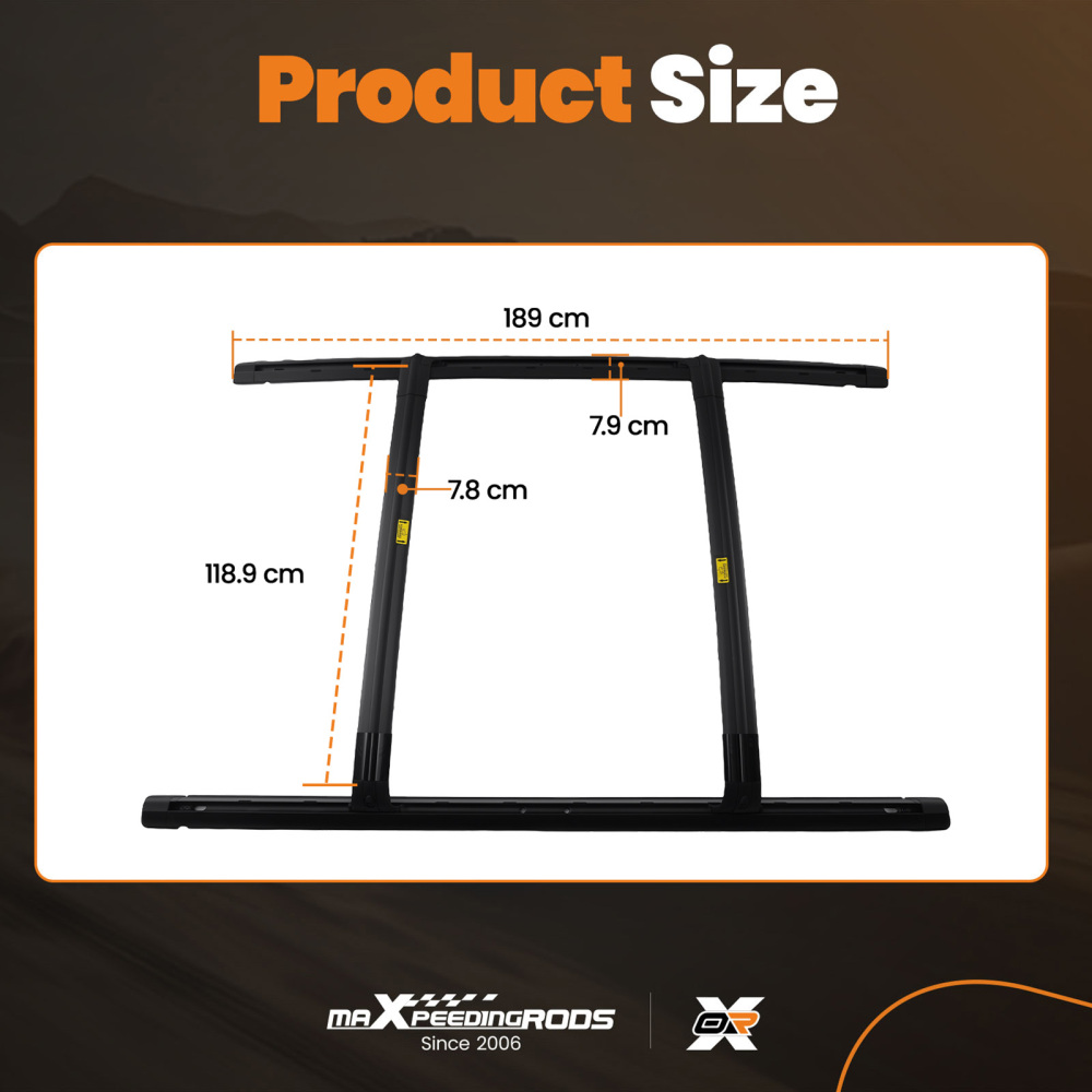 Roof Rack Side Rails Cross Bars compatible for Range Rover Vogue L322 2002-2012 Black