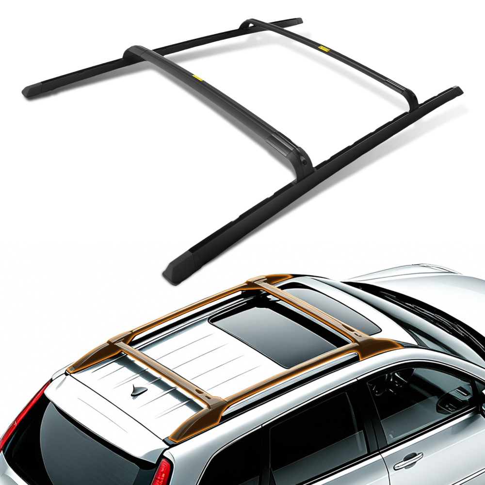 Roof Rack Side Rails Cross Bars compatible for Range Rover Vogue L322 2002-2012 Black