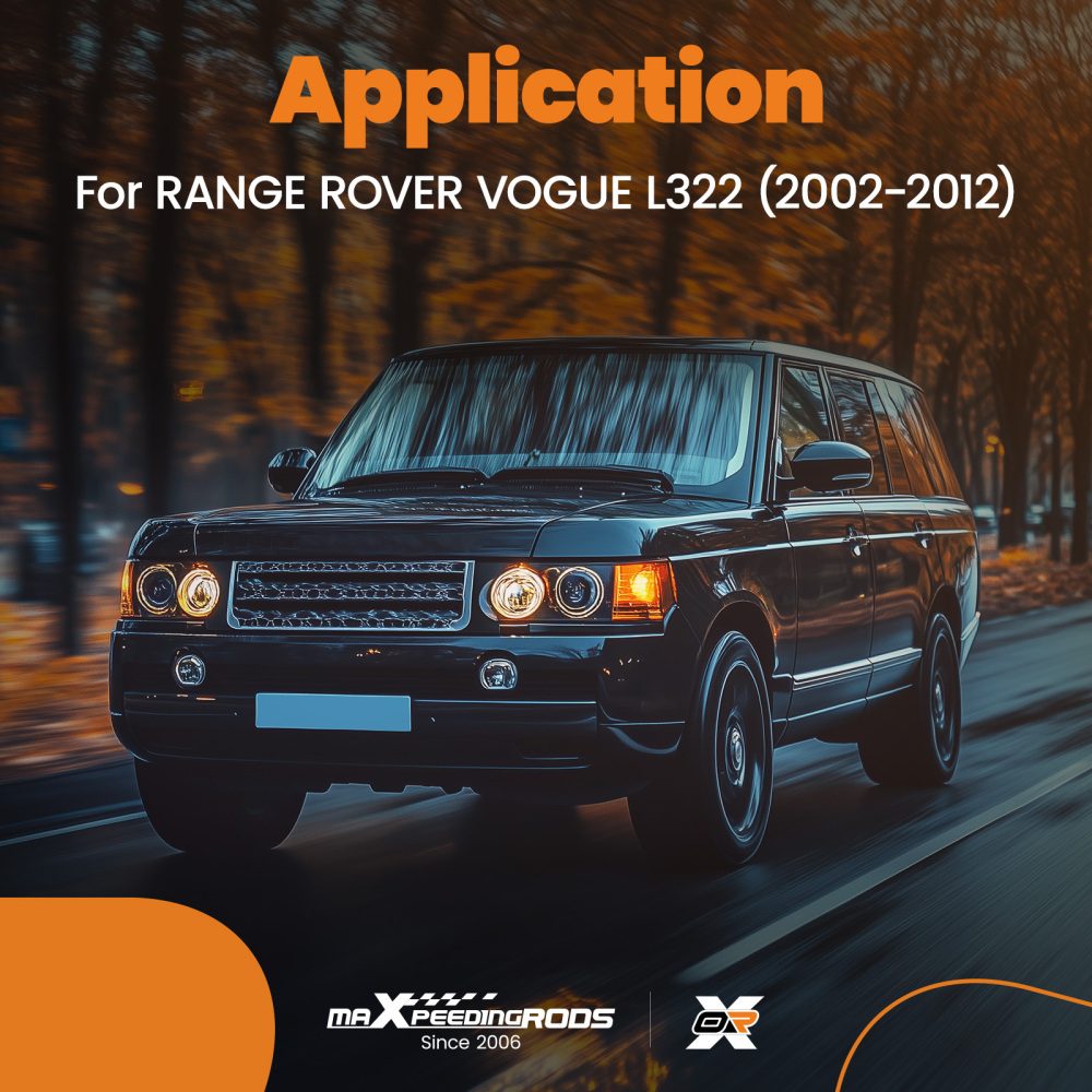 Roof Rack Side Rails Cross Bars compatible for Range Rover Vogue L322 2002-2012 Black