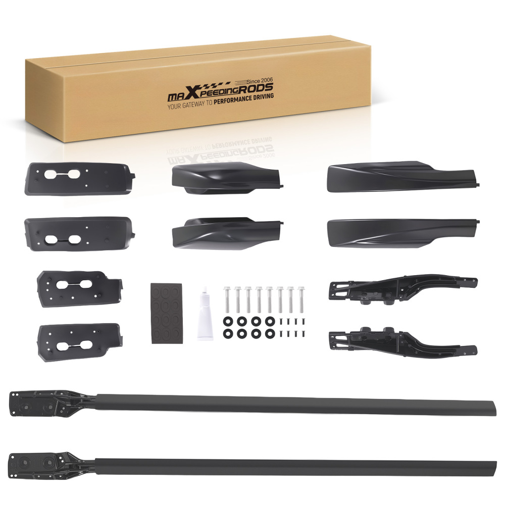Black Aluminium Roof Rails Bars Set compatible for Toyota RAV4 MK3 2006-2012 2PCS