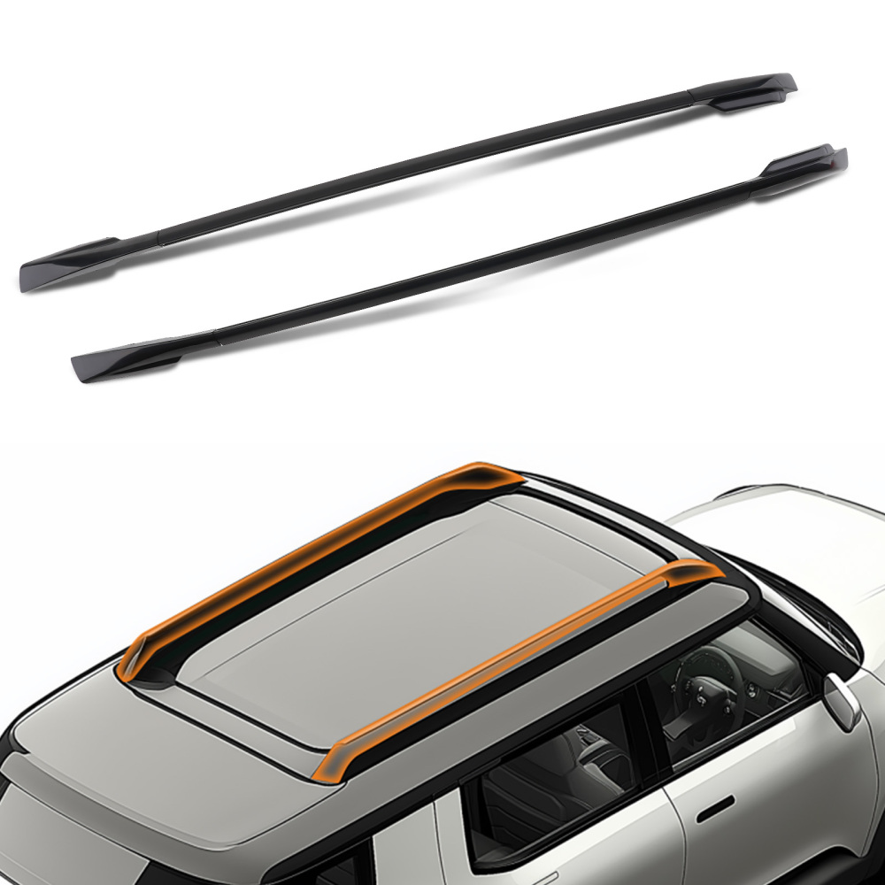 Black Aluminium Roof Rails Bars Set compatible for Toyota RAV4 MK3 2006-2012 2PCS