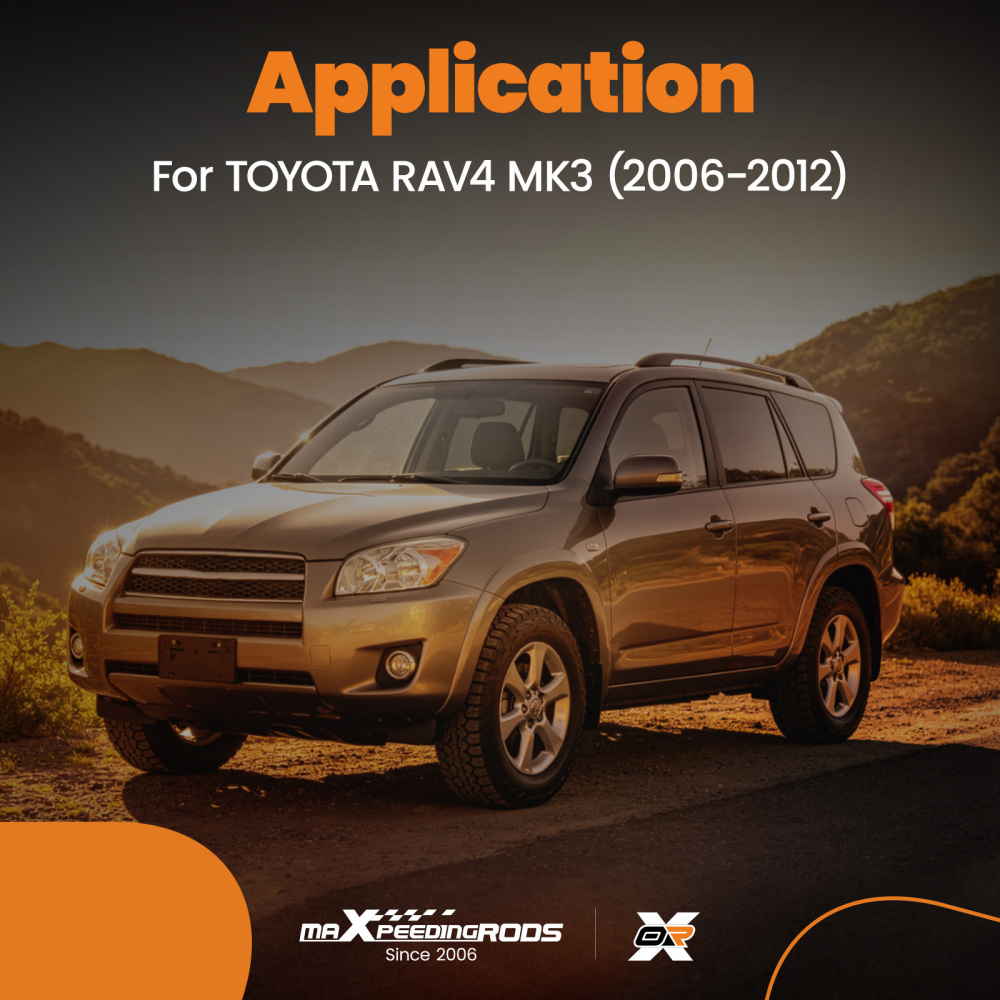 Black Aluminium Roof Rails Bars Set compatible for Toyota RAV4 MK3 2006-2012 2PCS